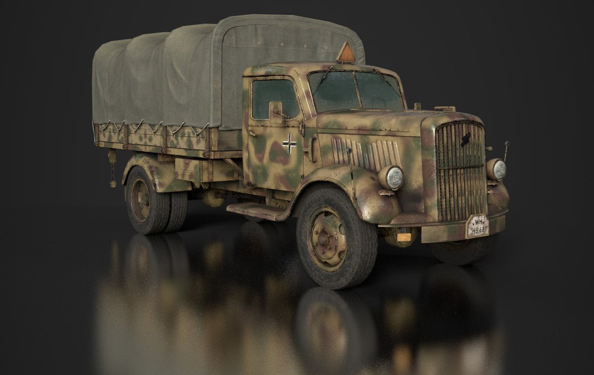 gordon_freemen_'s tweet photo. NEW model of Opel Blitz WW2 German Utility Truck 👉https://t.co/JSzkOBpjgX
#3d #3dmodel #3dtruck #3dvehicle #3dasset #3dprop #gameasset #gameprop #lowpoly #pbr #cammo #military #truck #german #ww2 #opelblitz #opelblitztruck #ww2vehicles https://t.co/tnAQiFG4P8