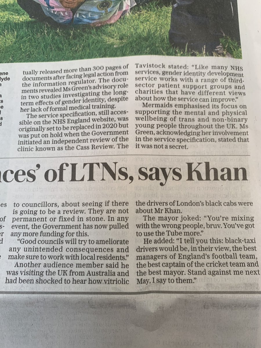 Today’s Telegraph.  Extract from Khan’s talk at the Hay Festival.