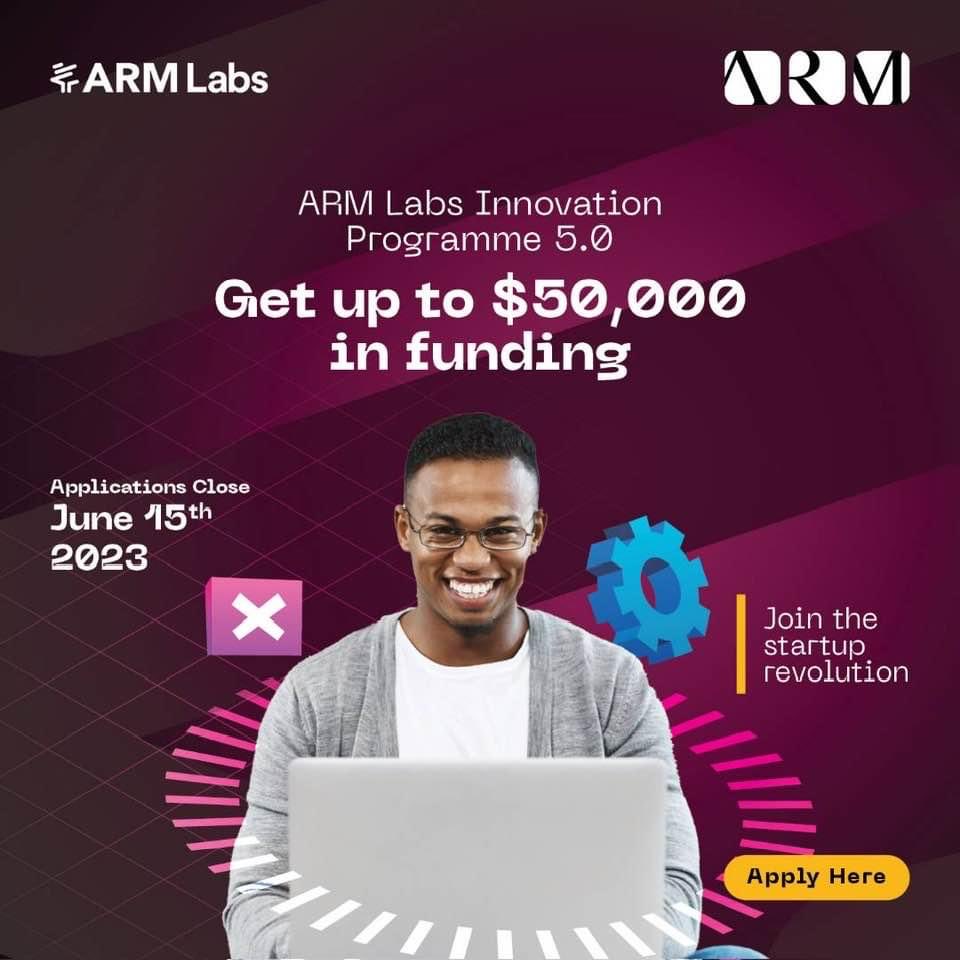 MacJordaN's tweet image. Join ARM Labs Innovation Program&apos;s 5th Cohort! #Fintech, #PenTech, #DataIntelligence, and #DigitalTrade startups can secure up to $50,000 in funding, mentorship, ARM Subsidiary partnerships, and access to an investor network. Apply at bit.ly/42SWBa7