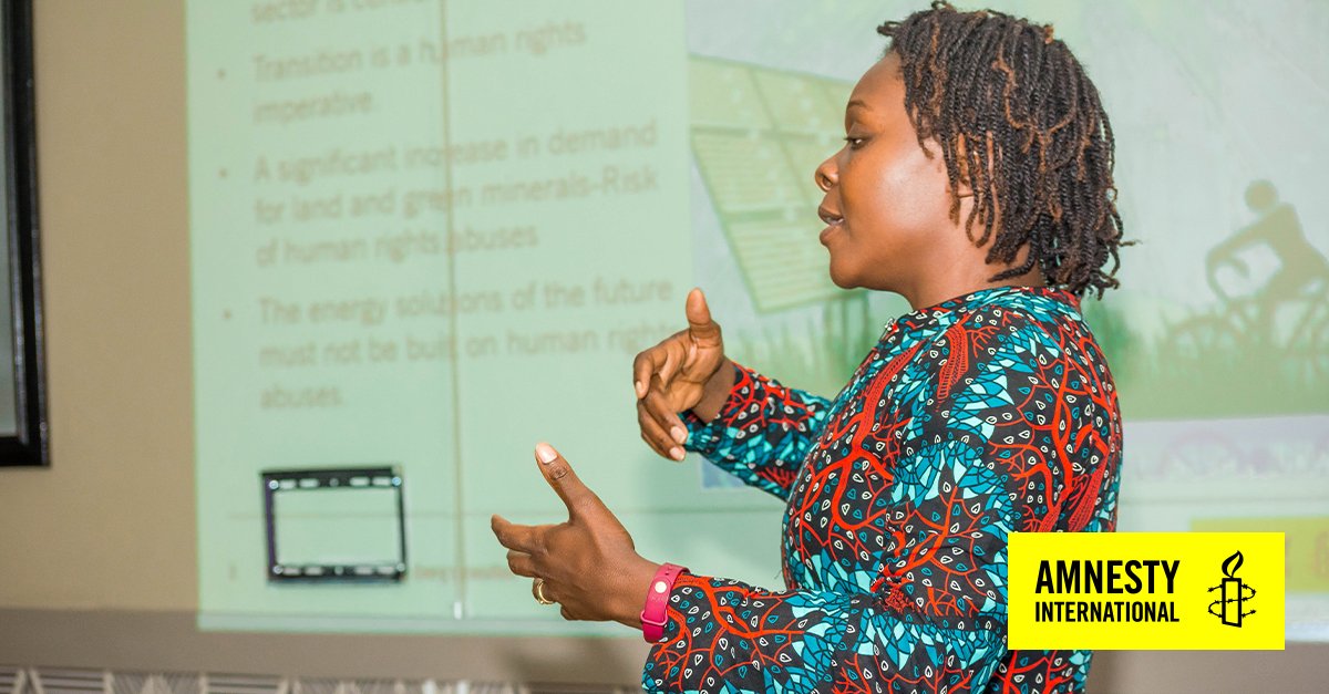 amnesty_zim's tweet photo. Today, @amnesty_zim Executive Director spoke at the @greengovzw1 National Climate Change #ACTION Symposium held in Harare under the theme #Future4Youth.

Her presentation focused on the "Human Rights Approach to Energy Transition." https://t.co/vD9tdJPEZX