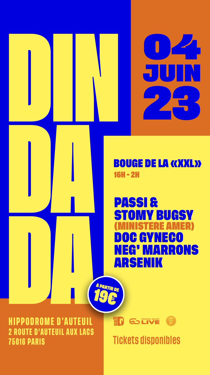 RDV LE DIMANCHE 4 JUIN !
shotgun.live/fr/events/din-…
<a href="/stomyduarte/">Stomy Bugsy</a> 
<a href="/passi_issap/">Passi</a> 
<a href="/doc_gyneco/">Doc Gyneco</a> 
<a href="/BenjNegmarrons/">BEN-J NEG'MARRONS</a> 
<a href="/MrJackyBrown/">JACKY BROWN</a> 
<a href="/calbomusic/">calbomusic</a> 
<a href="/monsieurbors/">Lino (Ärsenik)</a>
<a href="/DJLORDISSA/">𝔻𝕁 𝕃𝕆ℝ𝔻 𝕀𝕊𝕊Ä</a>