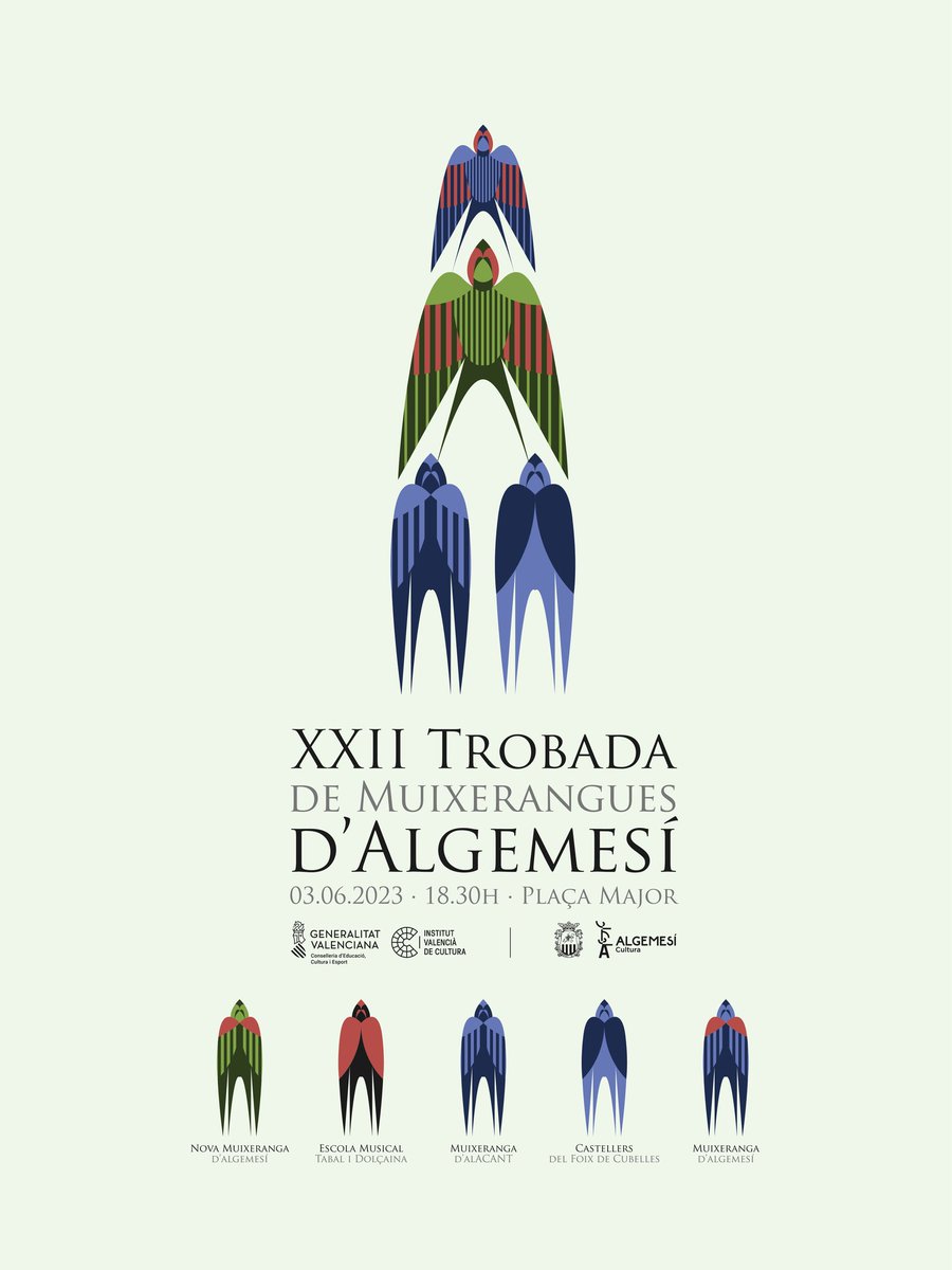 Nova Muixeranga d'Algemesí (@novamuixeranga) on Twitter photo 📅 Aquest dissabte 3 de juny celebrem la XXII edició de la Trobada de Muixerangues d’Algemesí amb els Castellers del Foix Cubelles, la <a href="/Muixalacant/">Muixeranga d'Alacant</a>, la <a href="/muixerangablava/">Muixeranga Algemesí</a> i l'EMTiD.
🎨 Aquesta vesprada Ajuntament d'Algemesí ha presentat el cartell de l'artista Anna Rosa. 📅 Aquest dissabte 3 de juny celebrem la XXII edició de la Trobada de Muixerangues d’Algemesí amb els Castellers del Foix Cubelles, la <a href="/Muixalacant/">Muixeranga d'Alacant</a>, la <a href="/muixerangablava/">Muixeranga Algemesí</a> i l'EMTiD.
🎨 Aquesta vesprada Ajuntament d'Algemesí ha presentat el cartell de l'artista Anna Rosa.