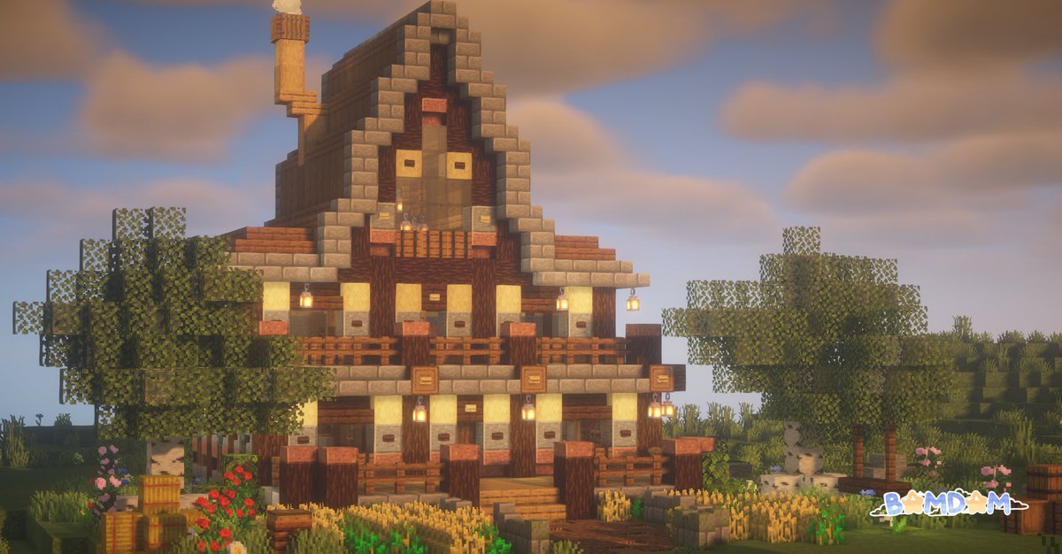 bamdammc's tweet photo. I Built a Rustic FarmHouse on the #RangerCraftSMP, What do you think??

#Minecraftbuilds #Minecraft https://t.co/icYiAGUXY6