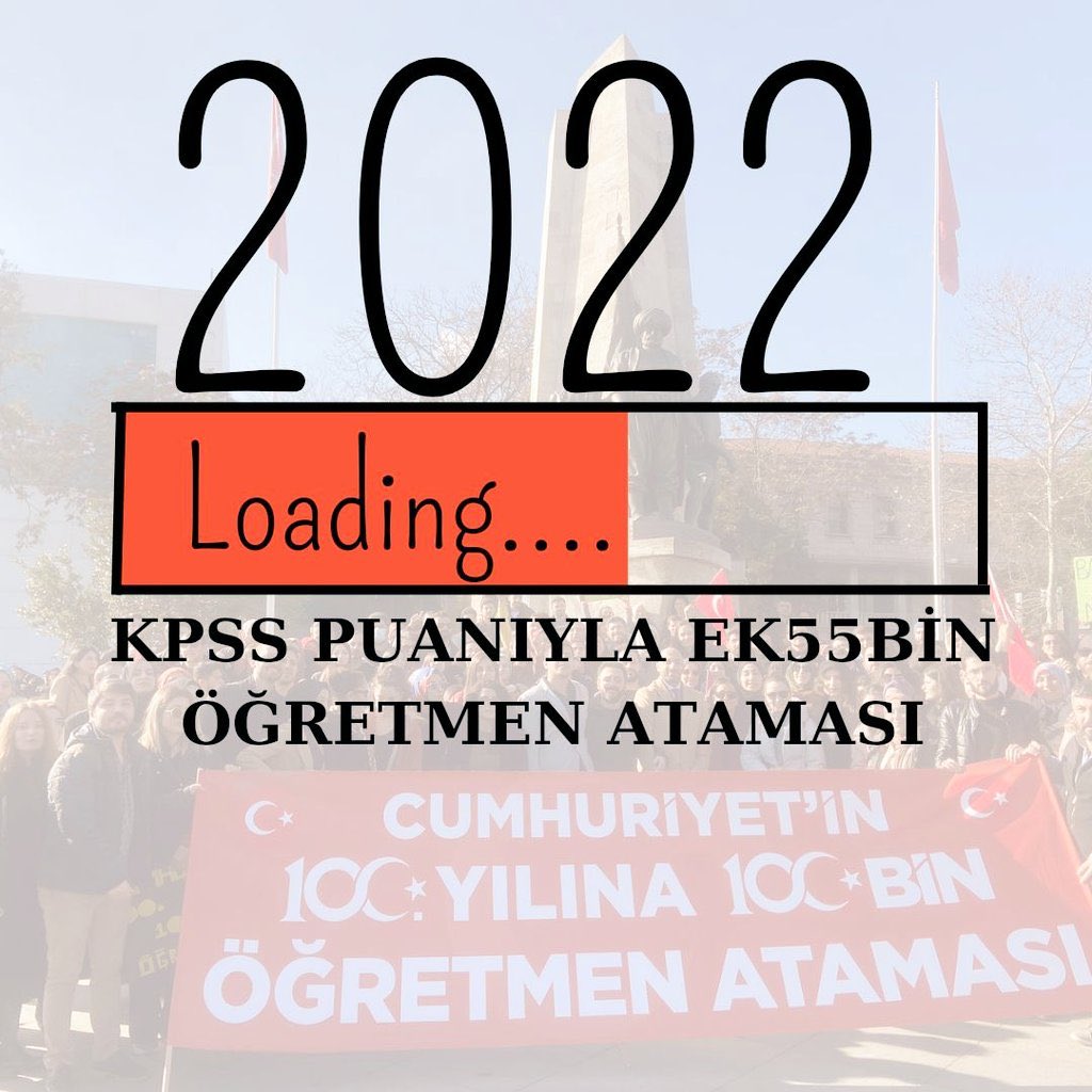 2022 KPSS puanı ile ilave 55 Bin Öğretmen ataması istiyoruz.
Sayın Cumhurbaşkanımız @RTErdogan  #YeniBakanlaEk55BinAtama