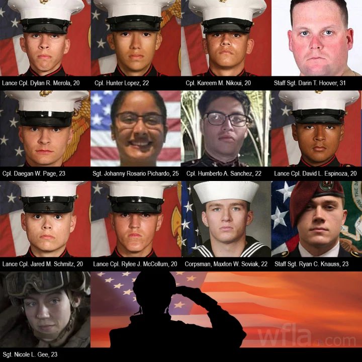 Remember and honor the 13 American heroes who were killed in the botched Afghanistan withdrawal!

#MemorialDay