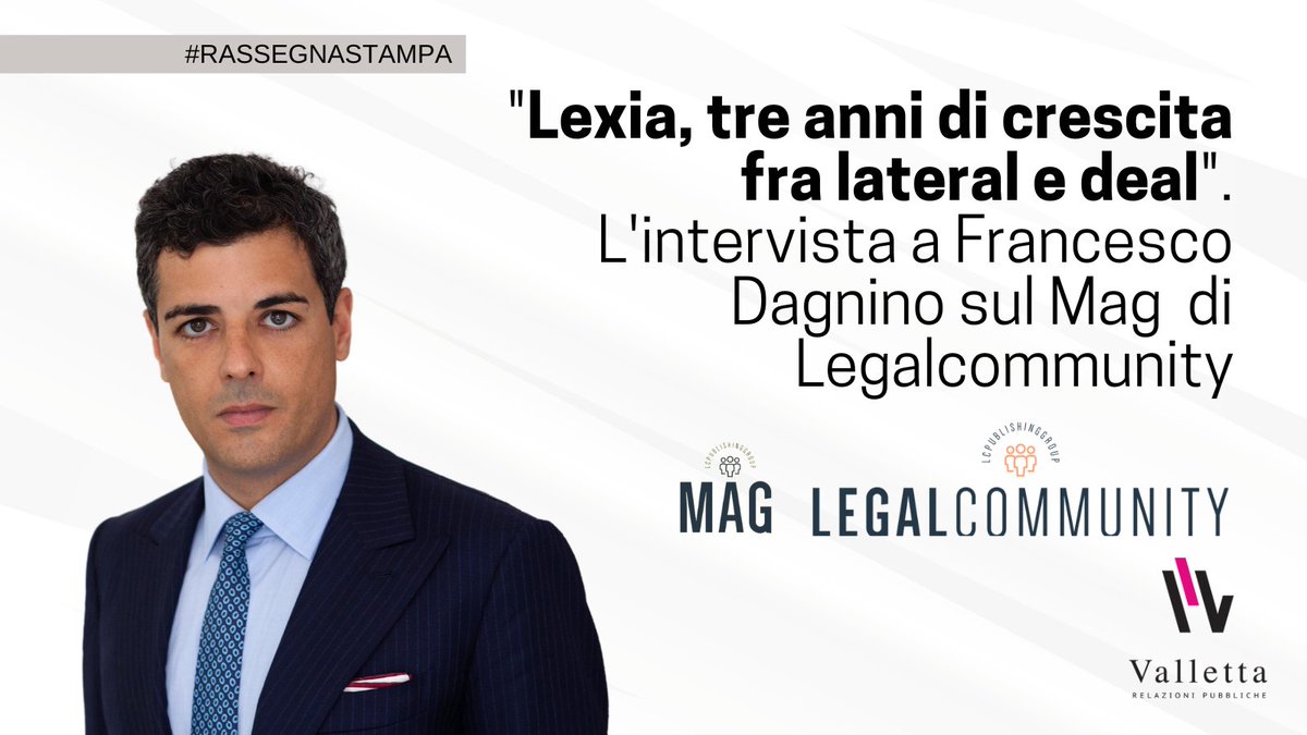 Francesco Dagnino, Managing Partner di Lexia Avvocati, in un'intervista su MAG di <a href="/legal_community/">Northumberland Community Legal Centre</a>, ripercorre la storia dello Studio.

L'intervista a questo link: lexia.it/wp-content/upl…

#VRPRassegnaStampa #studiolegale #lawfirm #avvocato #lawyer