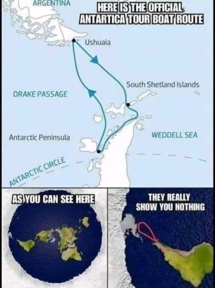 You and I can’t freely explore Antarctica. We aren’t allowed beyond the 60th Southern Parallel. If you travel beyond that point, you will be met with military force. That’s why we don’t know what’s beyond the ice wall, it’s because we aren’t allowed to go there. The “Antarctica