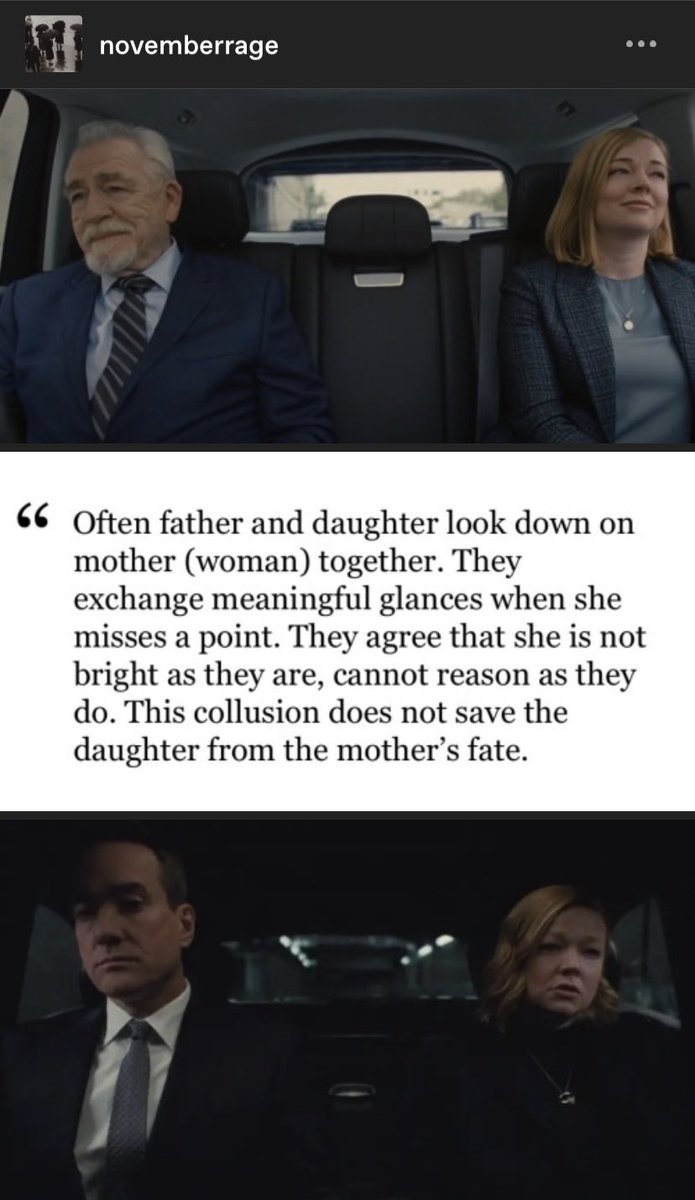 Rocket_man_51's tweet photo. i wish you all would stop using this quote for shiv because it doesn’t fit her dynamic with caroline at all. her main gripe with her mother has been that she’s been neglectful. we never see shiv actually make any misogynistic remarks about her. https://t.co/alKuB0jtOl