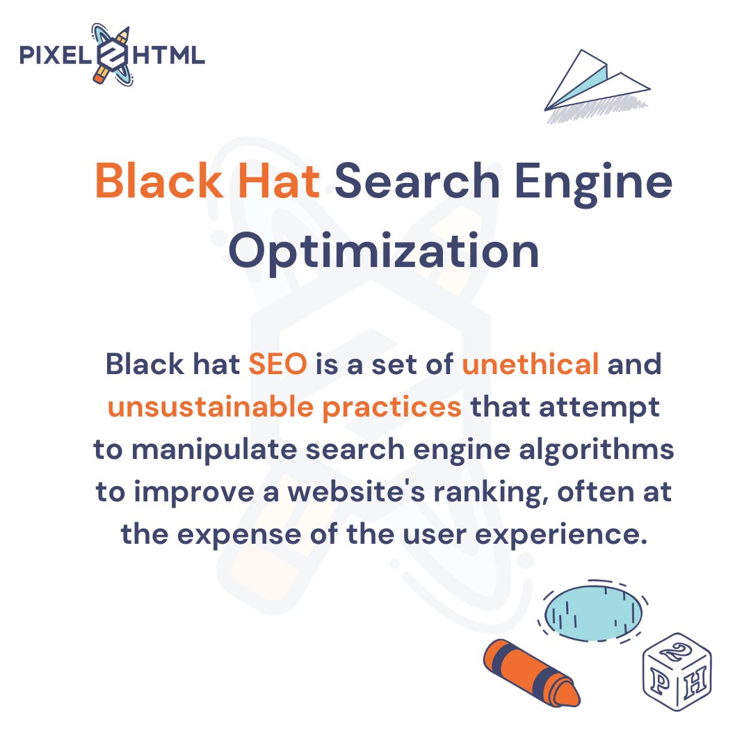 Pixel2HTML's tweet image. Boost your website's ranking with SEO strategies! ๐ Discover the power of White Hat, Black Hat, and Grey Hat techniques. ๐ฏ Learn ethical practices, avoid penalties, and achieve sustainable results.
#SEO #DigitalMarketing #PIXEL2HTML #BoostYourRanking #webdevelopment
