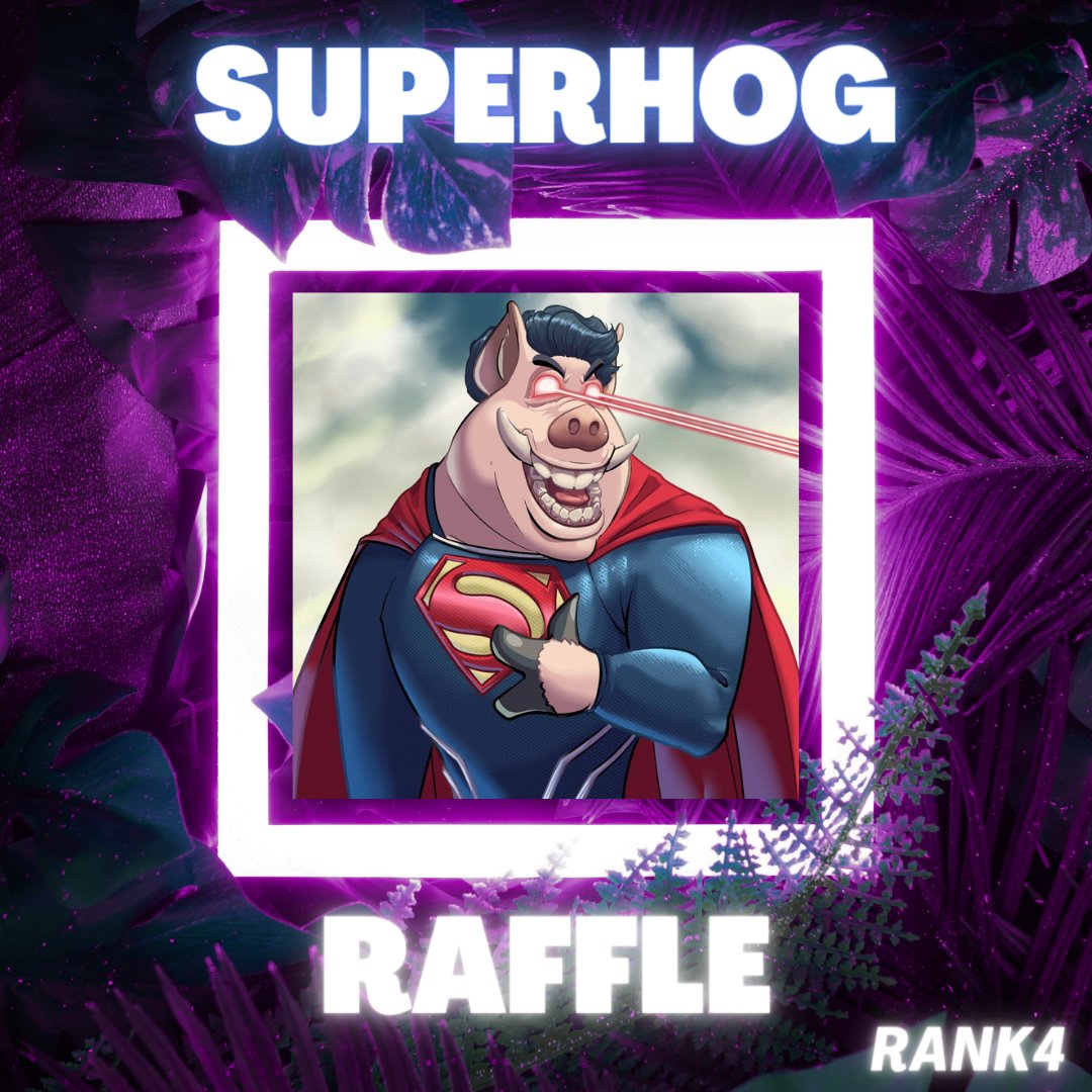 cro_hogs's tweet photo. Special Raffle for Legendary Superhog Ranked 4! π
ποΈ How to participate?
More information in the Discord
π₯π₯ This raffle will benefit the Backed Asset with 100% Burned Hogs. Join now for a chance to win the Legendary Superhog Ranked 4! π₯π₯
#crofam #nft #crohogs #Polygon https://t.co/9xOONUBOtQ