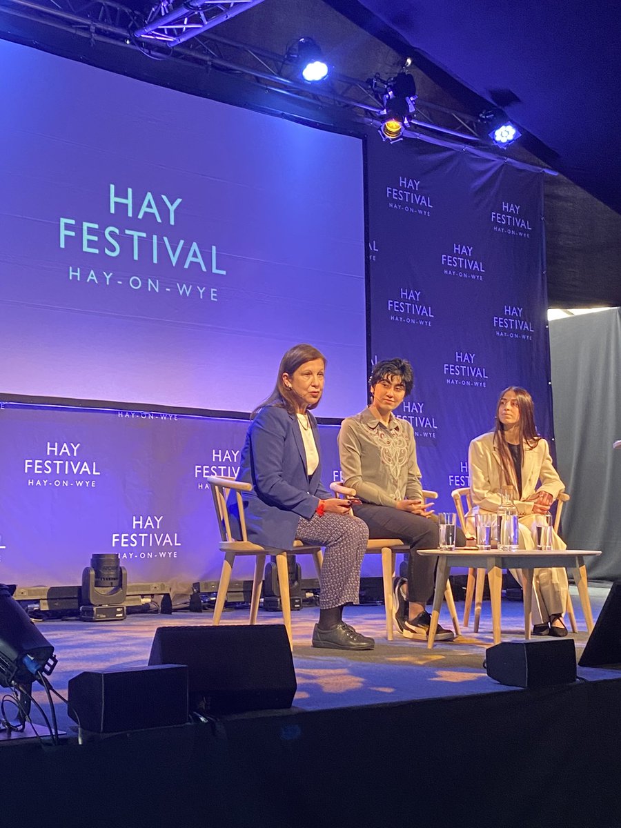 Wonderful to be <a href="/hayfestival/">Hay Festival</a> today sponsoring inspiring conversation <a href="/bbclysedoucet/">lyse doucet</a> <a href="/TamanaAyazi/">Tamana Ayazi</a> <a href="/ShaziaHaya/">Shazia haya </a> about the relentless optimism and hopes of women and girls in Afghanistan <a href="/ShelterBox/">ShelterBox</a> #shelterboxbookclub