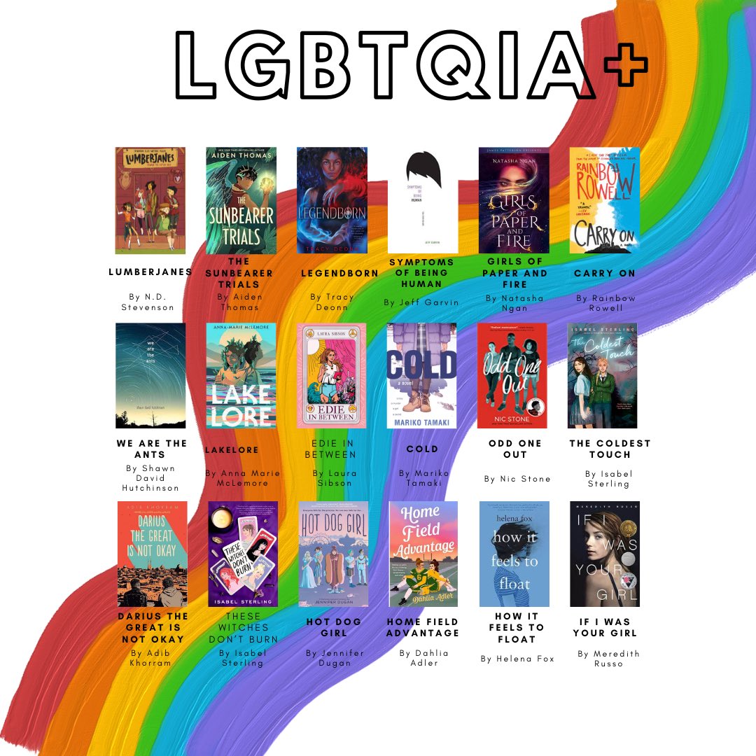 Prepping for #Pride with these #YABooks! What are you reading this month? #highschoollibrary #lgbtreads #transrightsarehumanrights