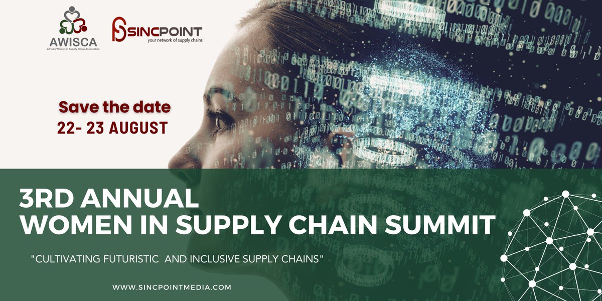 #Save The Date: Women In Supply Chain Summit taking place on the 22nd and 23rd of August 2023. Stay tuned for more details on registration, sponsorships, partnership and speaker notifications. For more details please contact us on: events@sincpointmedia.co.za