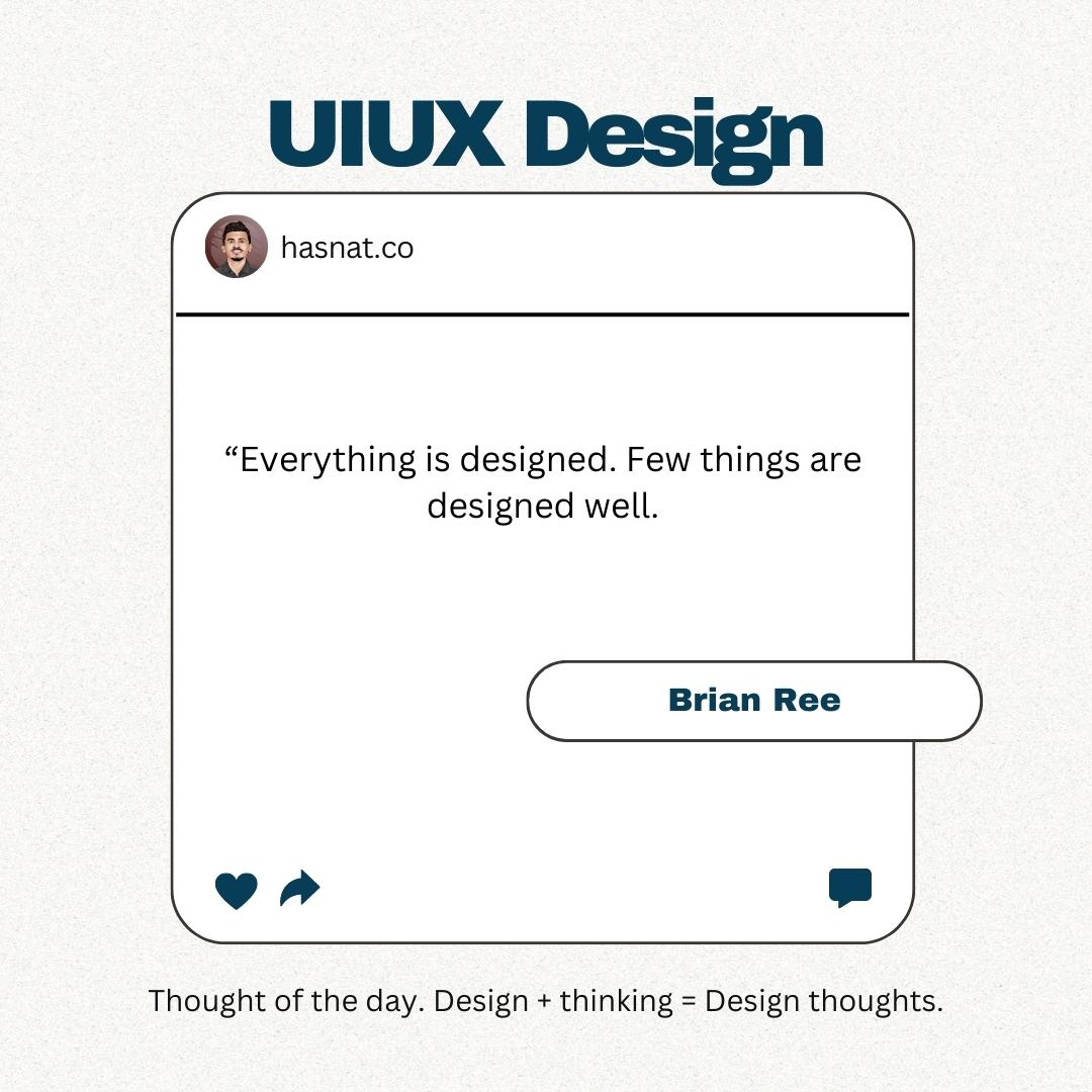 Design is in everything we make, but it’s also between those things. It’s a mix of craft, science, storytelling, propaganda, and philosophy.  #uxresearcher #trendingtool #designer #uxdesigntips #uiuxdesign #uiuxdesignservices #uiuxdesigns #hasnatthedesigner #hasnatahmed #hasnat