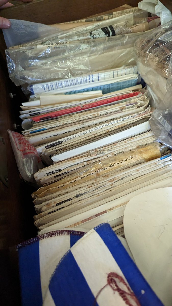 chemstuff's tweet image. Clearing my grandmothers house and coming across these old clothing patterns (possibly from the 40s onwards). Does anyone know if they might be useful? We'd love to see them used???
@V_and_A @doc_kristy