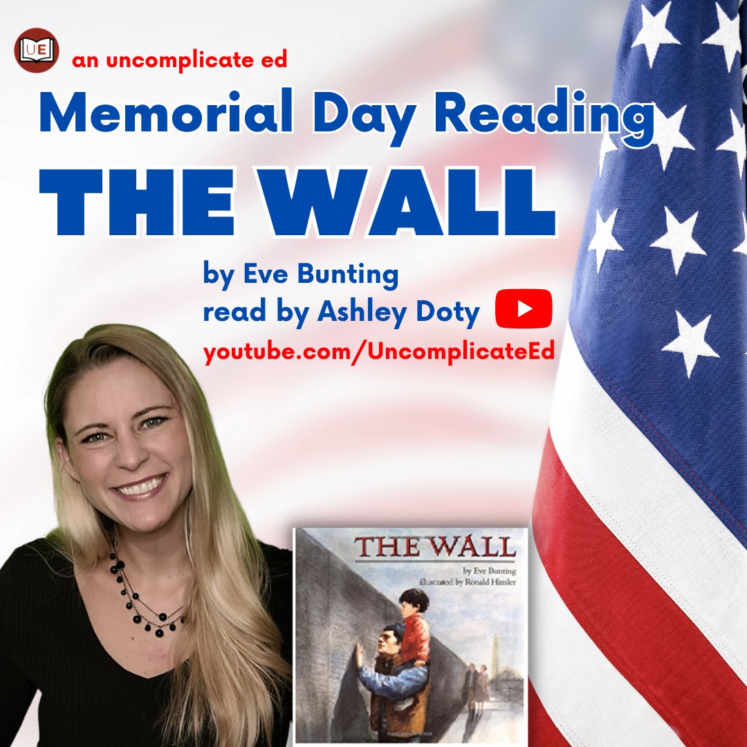 Uncomplicate_Ed's tweet photo. Looking for a great book for Memorial Day? Look no further than "The Wall" by Eve Bunting. Click the link for a reading and some history behind The Veteran's Memorial and Memorial Day.
https://t.co/wxjJL0YC2L
#memorialday #veteransmemorial #readaloud #flteachers #beststandards https://t.co/JIZWLIQslD
