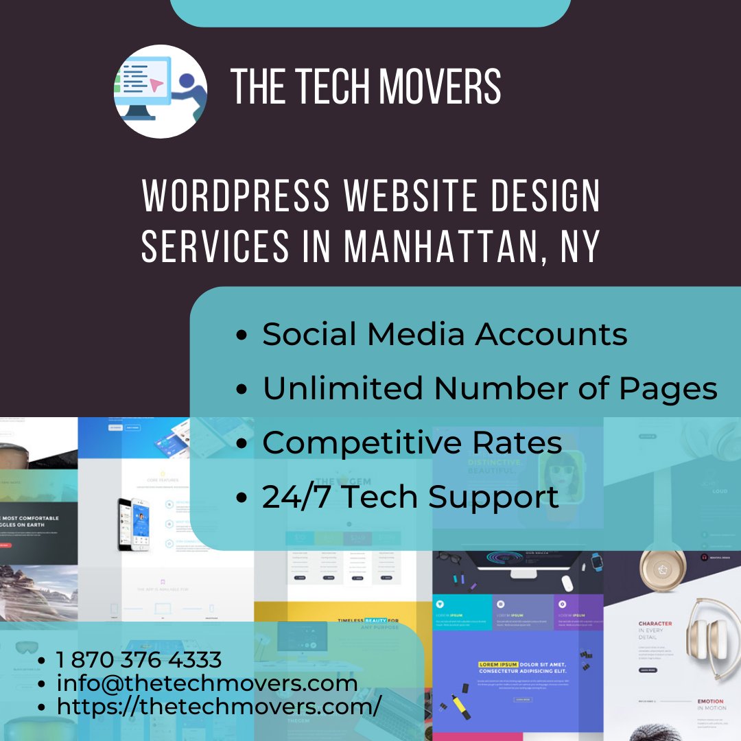 NYCTraductor's tweet image. WordPress Website Design Services in Manhattan, NY
#Services #websitedesignerinlagos #WebsiteDesigningCompany #WEBSITEDESIGNS Phone: 1 870 376 4333 Website: thetechmovers.com GMB: tinyurl.com/thetechmovers Address: 6185 West Rd. Suite 51, Mount Pleasant Arkansas 72561