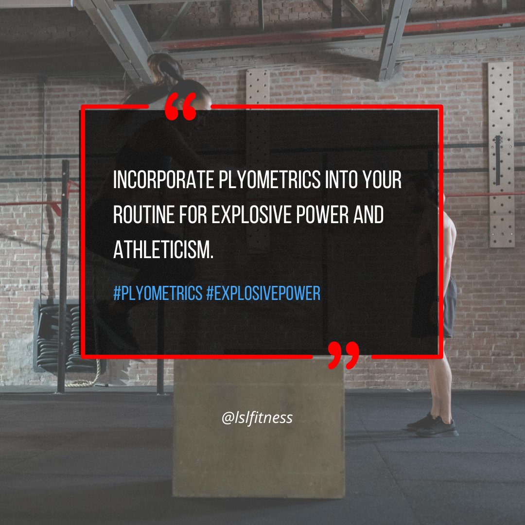 LeoSanLucas's tweet image. Incorporate plyometrics into your routine for explosive power and athleticism. 
#Plyometrics #ExplosivePower