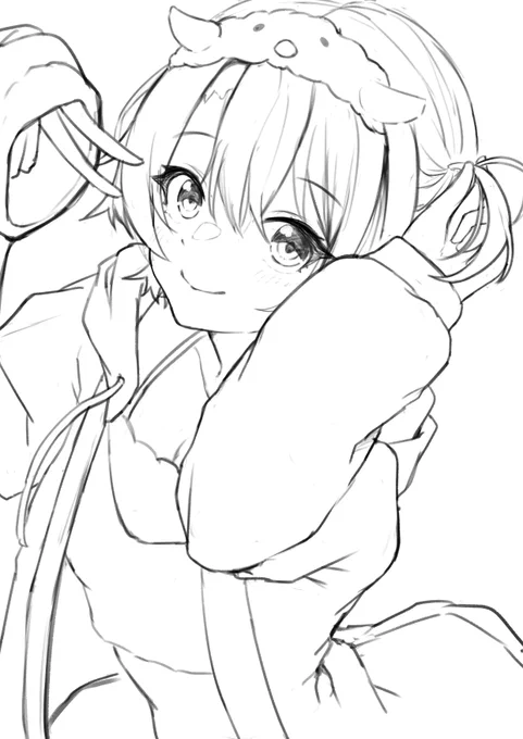 このサイドのぴょい髪すこなんだ 