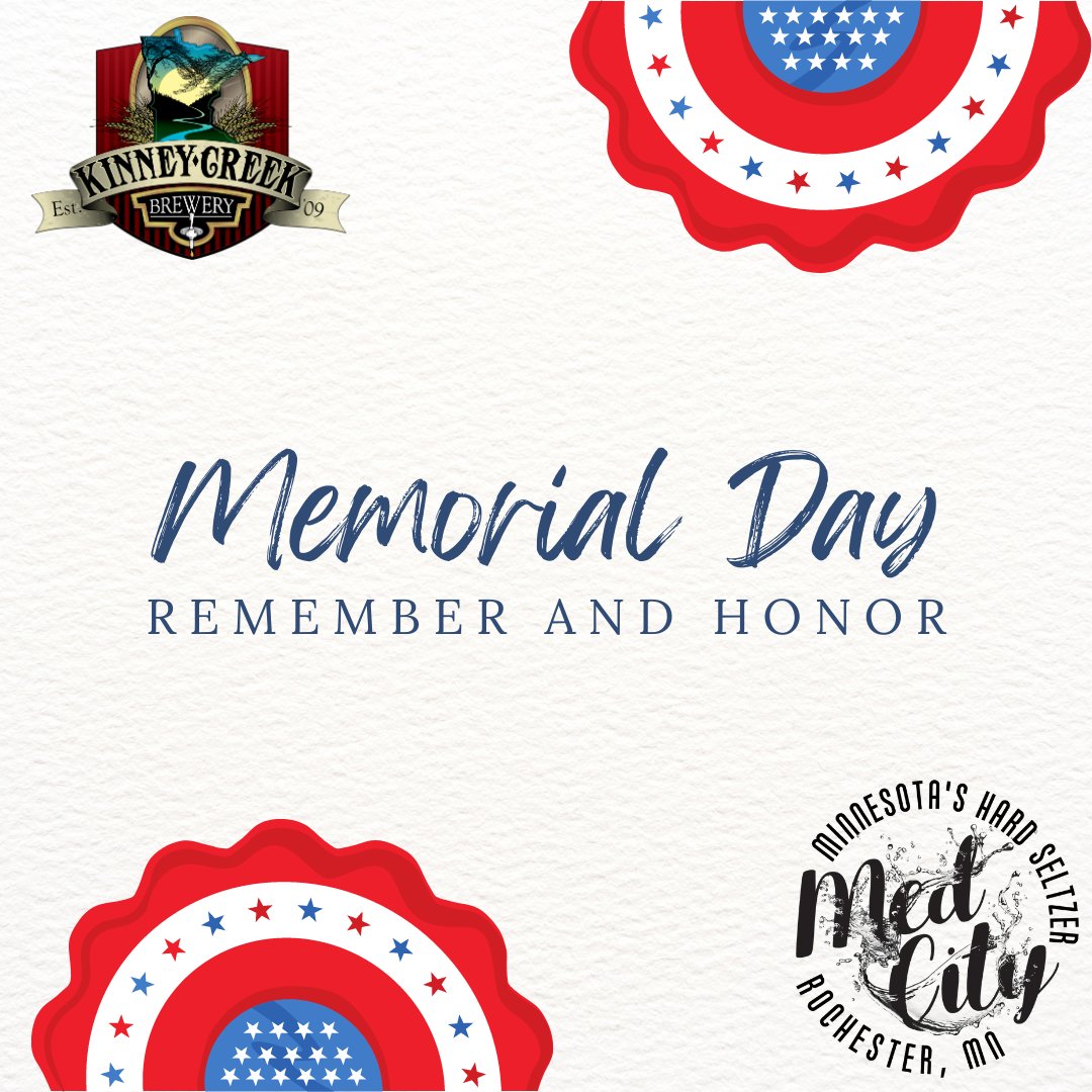 Happy Memorial Day! 🇺🇸

We are OPEN from noon to 8pm tonight.

#MemorialDay2023 #memorialday #mondaymood #remember #honor #brewery #mnbrewery