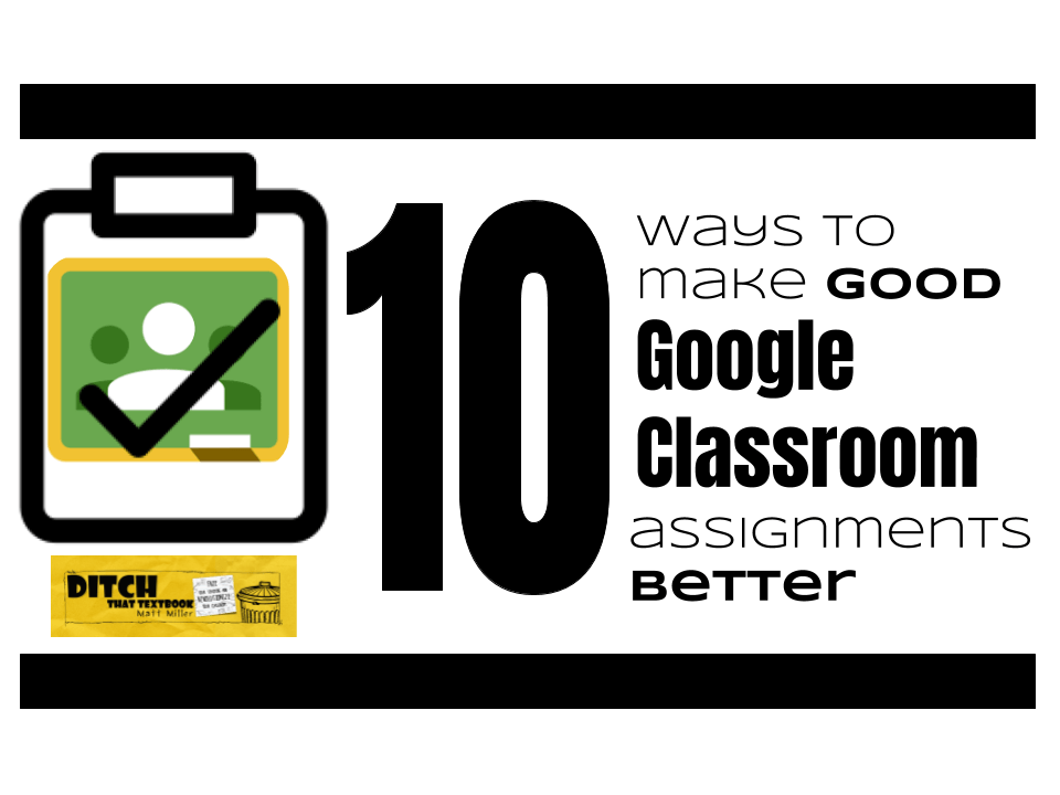 10 ways to make good Google Classroom assignments better

ditchthattextbook.com/10-ways-to-mak…

#ditchbook