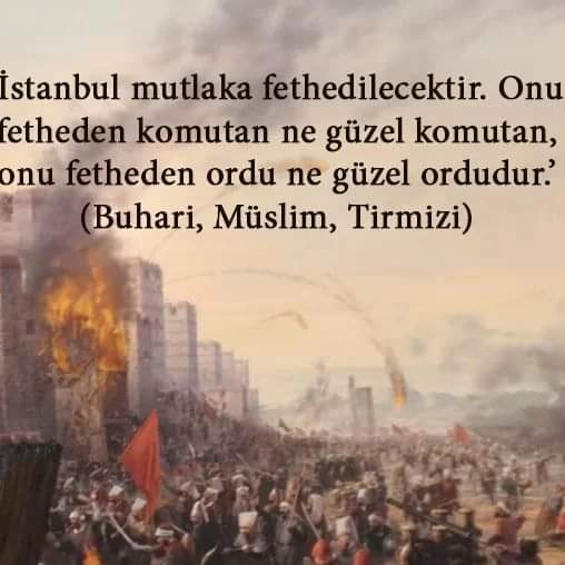 Bir çağın  açılıp bir çağın açılmasıdır #İstanbulunFethi  
Fethin 570. yıl  dönümü  kutlu olsun 
#FatihSultanMehmetHan ne kutlu komutandır. 
#istanbulunfethi
#Fetih1453