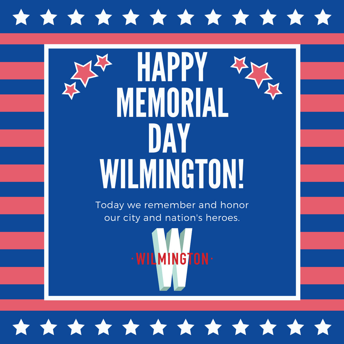 Happy Memorial Day, Wilmington! We hope you're using the day to relax, recharge, and remember and honor our city and nation's heroes.

#ItsTimeWilmDE #InWilm #WilmLove #WilmingtonDE #WilmDE #WilmingtonDelaware #IGDelaware #Delagram #visitwilm