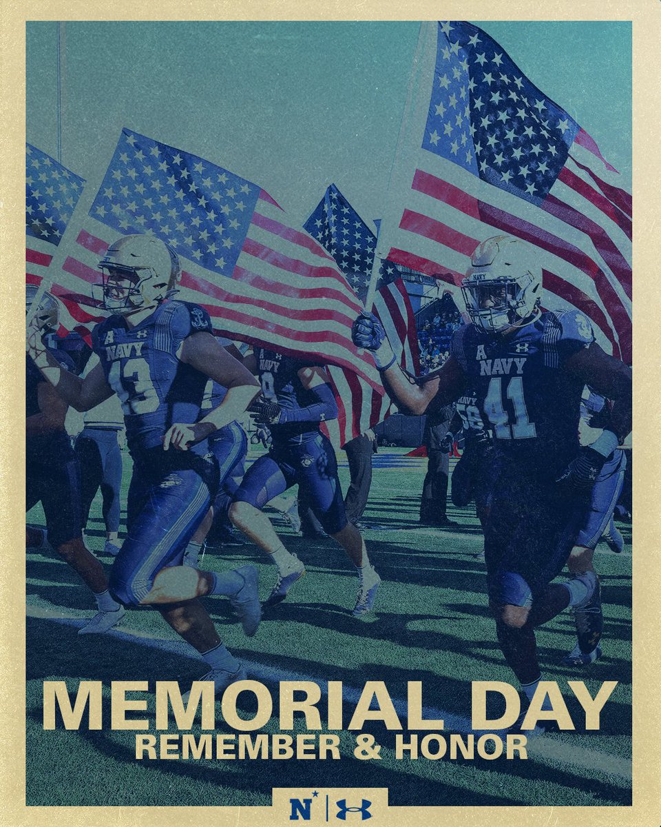Today we remember and honor those who made the ultimate sacrifice for our country. #MemorialDay | #GoNavy | #RollGoats