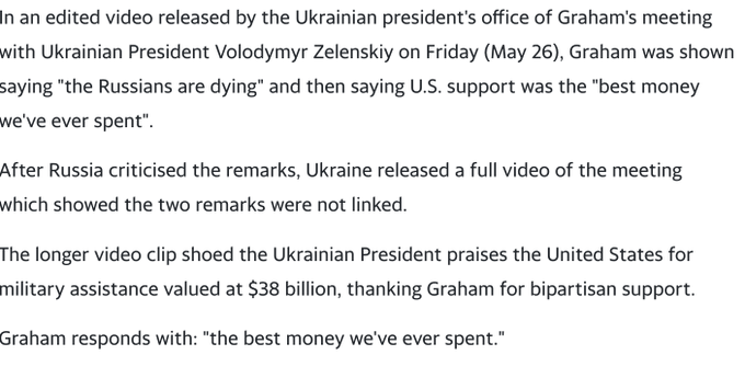 Russia Issues Arrest Warrant For Lindsey Graham Over 'Killing Russians' Remarks FxTR_YAX0AMpM-_?format=png&name=small