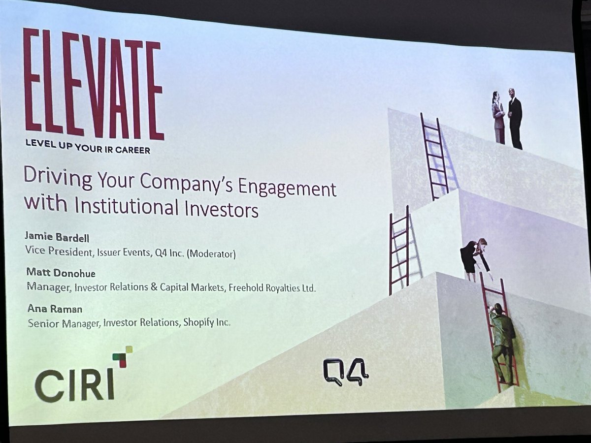 elisasch's tweet photo. “We want to control the narrative…” Ana Raman, Sr Manager, IR #CIRI2023 https://t.co/UgNrxJc3SY