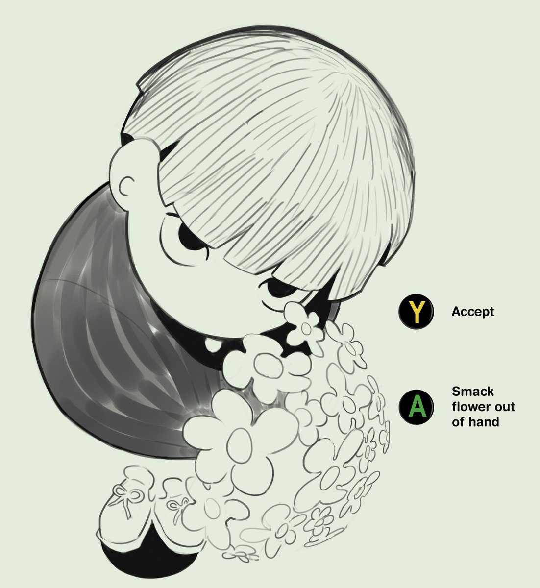 Mob give flower, what do you do? 