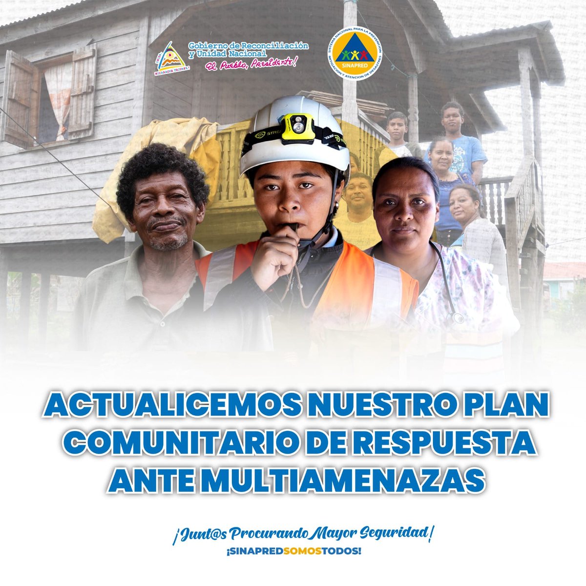 🗣️ Participa en la realización y actualización del Plan Comunitario de Respuesta Multiamenazas de barrios y comunidades 🤝🇳🇮