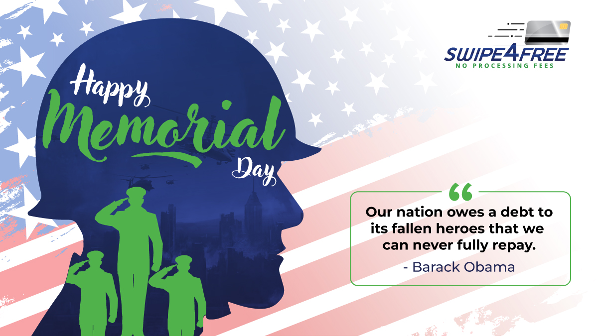 At Swipe4Free, we express our deepest gratitude to our fallen heroes and their families on this #Memorial Day. Their selflessness and sacrifice will never be forgotten.

#MemorialDay2023 #happymemorialday #memories #swipe4free #creditcardprocessing #surcharge