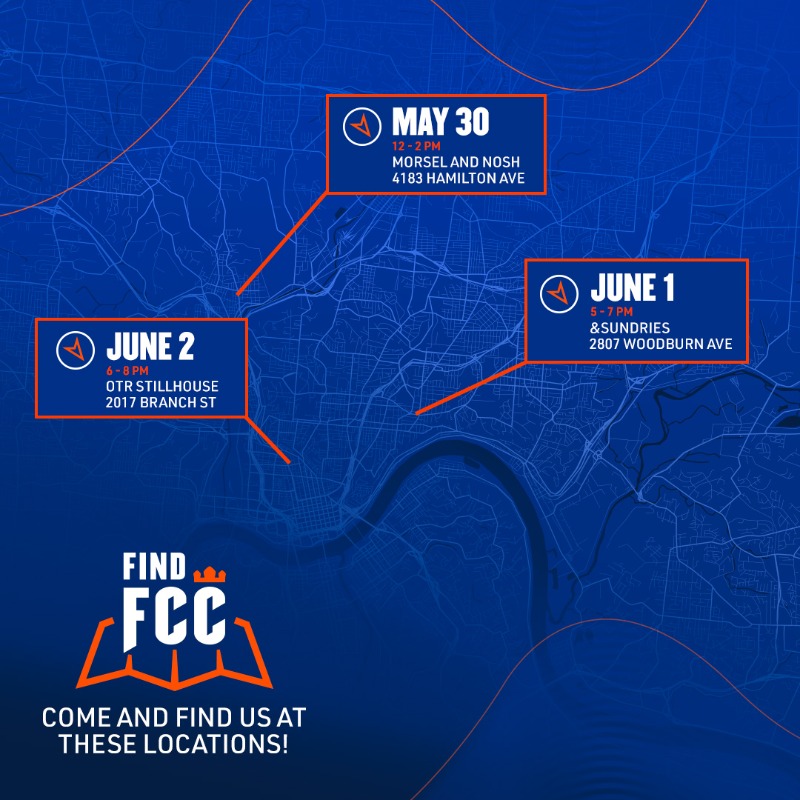 fccincinnati's tweet photo. Find FCC and celebrate Pride with us!

This week, we’re giving away fun prizes and a chance to win apparel when you find us around the city.