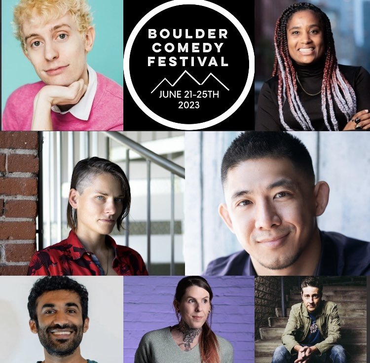 Featured comics from Austin, Boston, Los Angeles and New York! See you June 21-25th! Tickets online bouldercomedyfestival.com