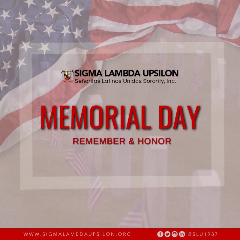 SLU1987's tweet photo. On #MemorialDay, we honor and remember the brave men and women who have passed away while serving our country. Thank you for your ultimate service. 🇺🇸🙏 #ΣΛΥ https://t.co/XtUGRdWpwd