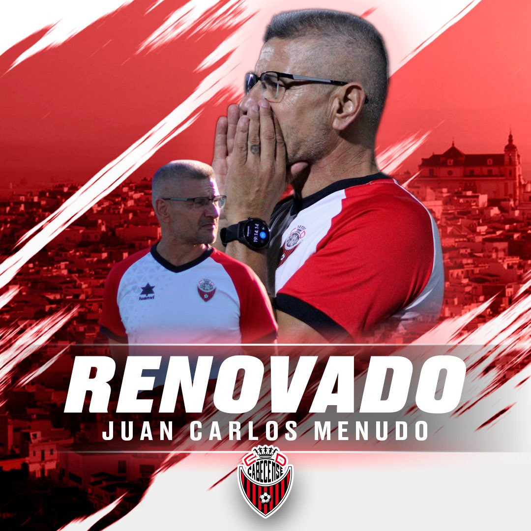 cdcabecense's tweet image. 📣 𝐂𝐎𝐌𝐔𝐍𝐈𝐂𝐀𝐃𝐎 𝐎𝐅𝐈𝐂𝐈𝐀𝐋
Juan Carlos Menudo renueva una temporada más como entrenador del CD Cabecense 🔴⚫