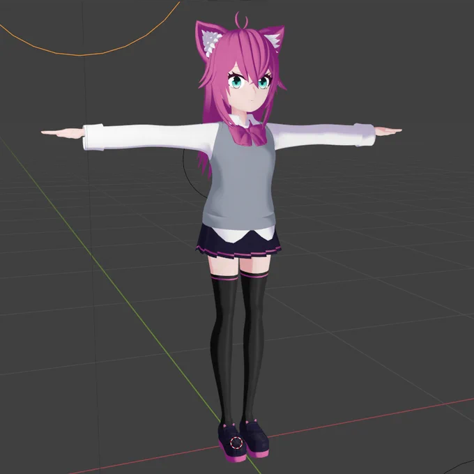 目を昨日よりくっきりさせた!今日はおまけのジャケット脱ぎverも #blender初心者 #vtuber