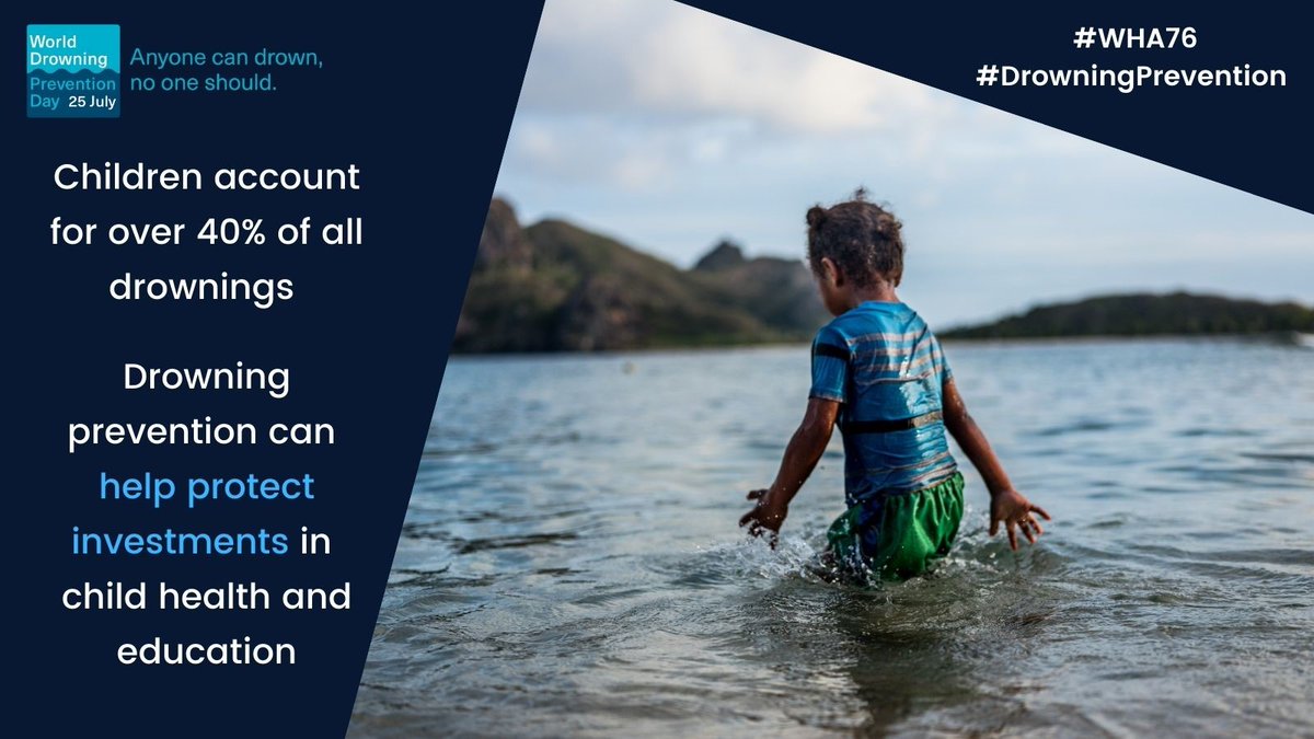 The first ever #WHA for Accelerated Action on Global #DrowningPrevention was adopted today! Thanks to the Govts of Bangladesh and Ireland for their commitment &amp; leadership on this resolution that will save more lives from drowning.