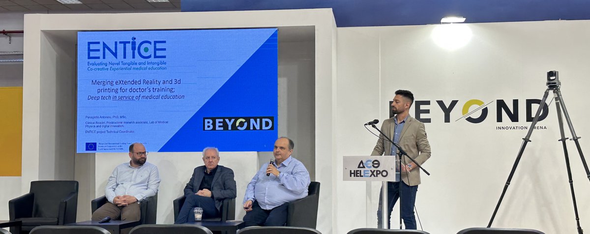 entice_eu's tweet photo. 🤩 We had a blast at last week's @Beyondexpo1!

🗣️ A #panel discussion about using #immersive tech for #MedicalEducation

🧊 Demos of the project's #3d anatomy artifacts

👀 Numerous talks &amp; tryouts of the @entice_eu #AR &amp; #VR  medical educational episodes!

#EU #ErasmusPlus https://t.co/GyJRgr7Xz9