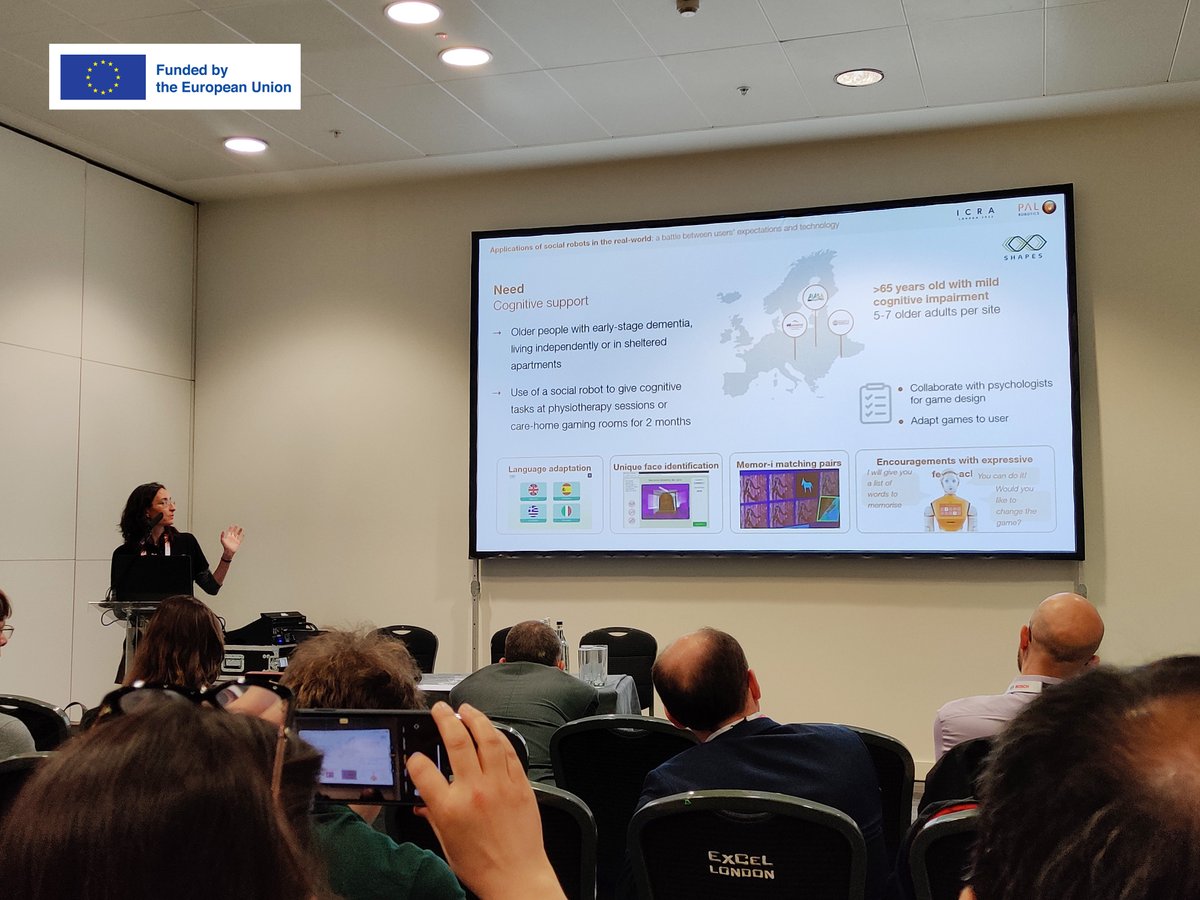 During the SOLAR workshop at @ieee_ras_icra, our Senior #Scientist, Dr. Raquel Ros, discussed how our social #robot ARI helps with rehabilitation and mobility exercises for older adults’ healthy and independent living, thanks to #EU #project @H2020Shapes pal-robotics.com/collaborative-…: