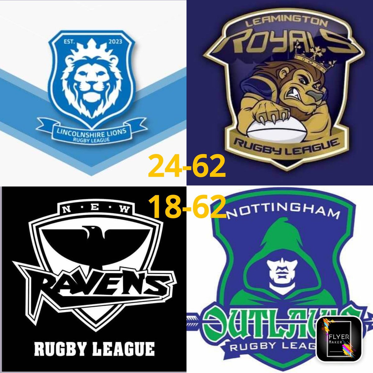 Midlands Hurricanes RLFC (@hurricanesrlfc) on Twitter photo 🏟️ LAST WEEKEND - COMMUNITY RESULTS 🏟️
In the Midlands Merit League, <a href="/LeamRoyalsRL/">Leamington Royals</a> A ran out 62-24 winners over debutants Lincolnshire Lions.
Nottingham Outlaws A also put NEW Ravens to the sword in a 62-18 win at Portway.
1/2 🏟️ LAST WEEKEND - COMMUNITY RESULTS 🏟️
In the Midlands Merit League, <a href="/LeamRoyalsRL/">Leamington Royals</a> A ran out 62-24 winners over debutants Lincolnshire Lions.
Nottingham Outlaws A also put NEW Ravens to the sword in a 62-18 win at Portway.
1/2