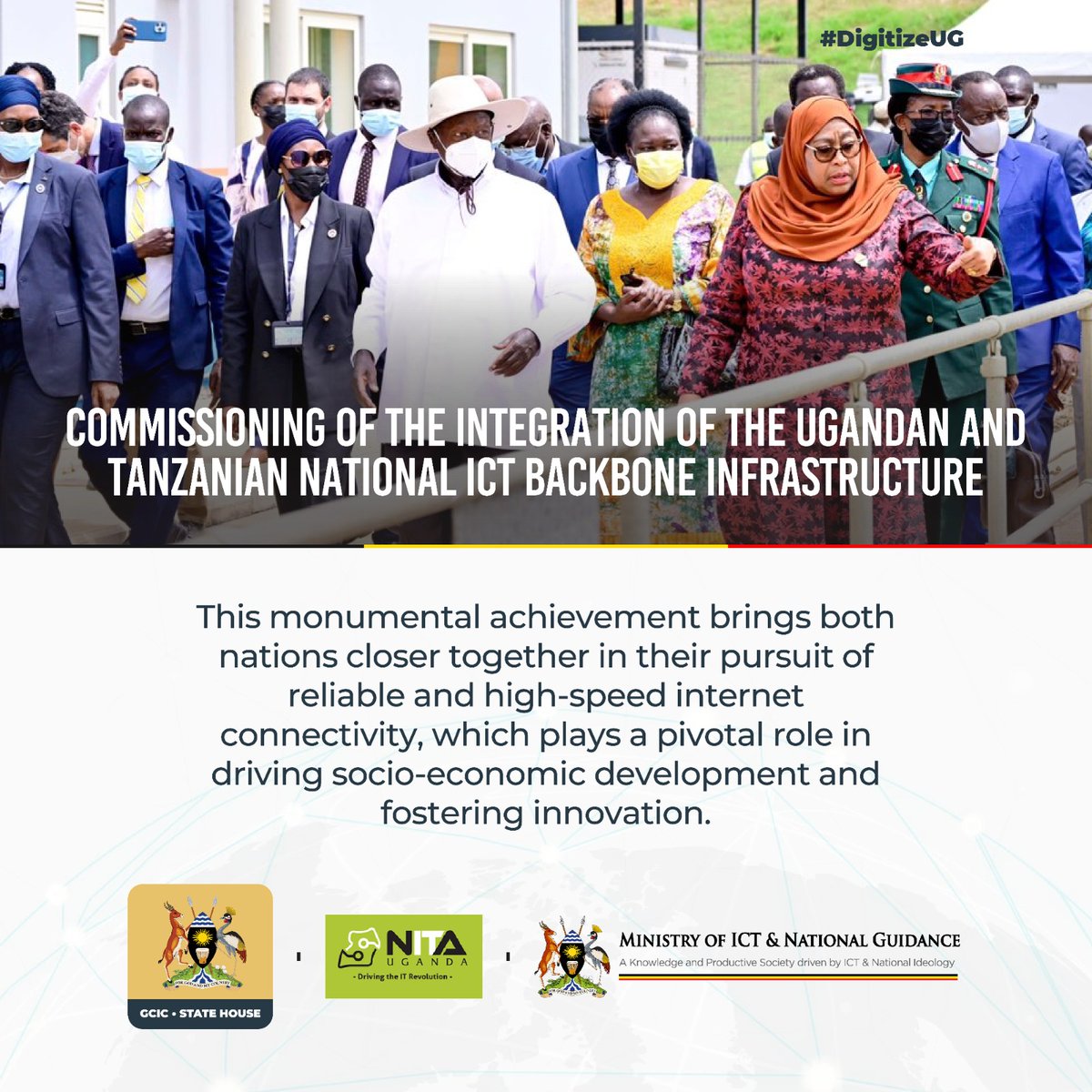 The commissing of the Integration of the Uganda and Tanzania ICT Backbone Infrastructure brings both nations closer together in their pursuit of reliable and high-speed Internet connectivity.

#DigitizeUG