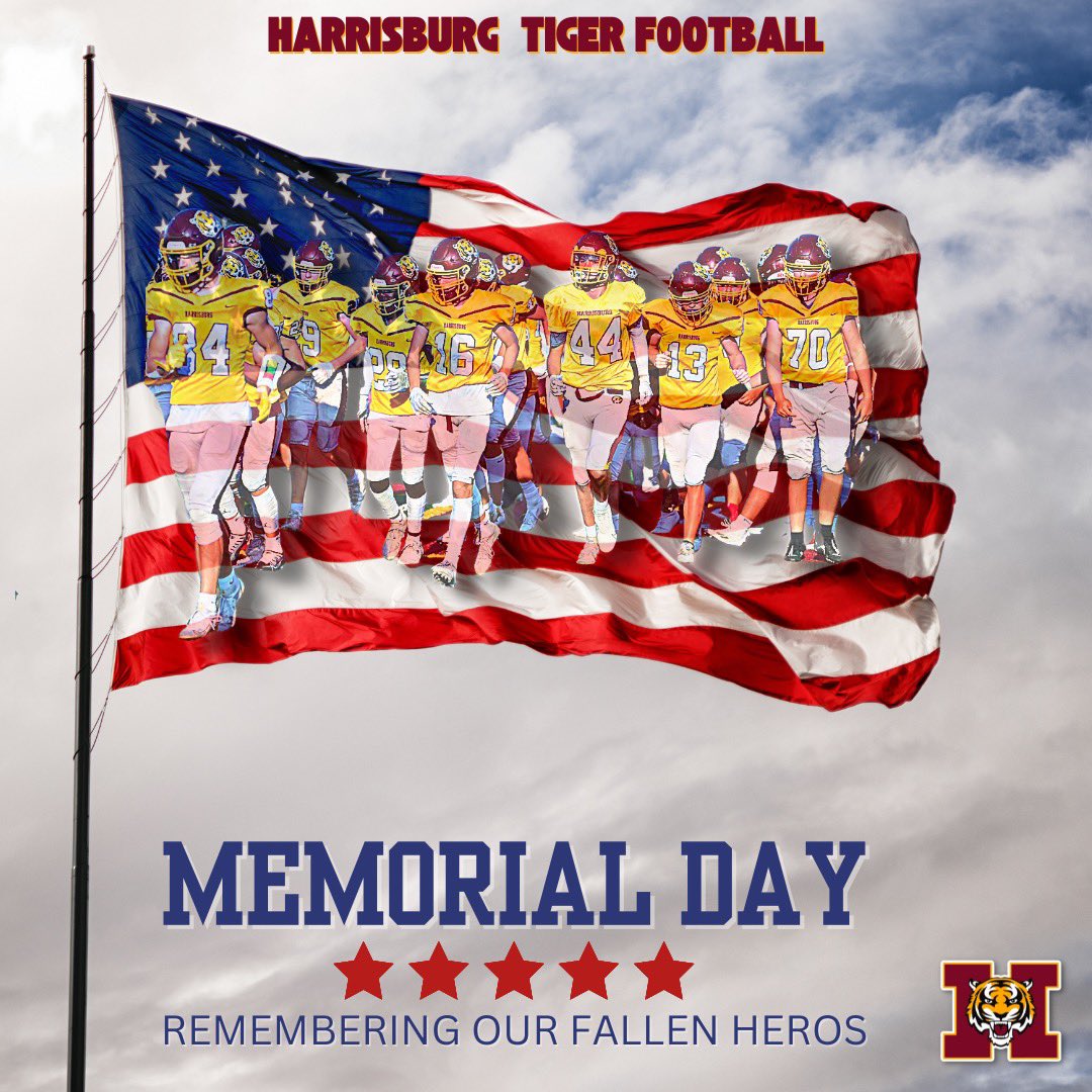 HHSTigerFBall's tweet image. On this great day of remembrance we would like to ask you take a moment to  pray for  all those that sacrificed their lives and the families that lost a loved one in the fight. We cannot thank you enough.  #MemorialDay2023 #NeverForgotten
