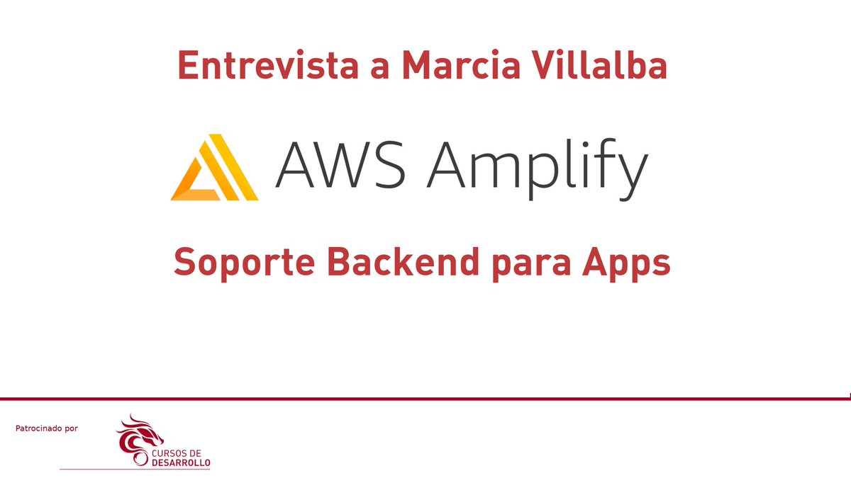 Hoy tenemos entrevista con @mavi888uy  AWS Developer Advocate y hablaremos de AWS Amplify. 
Te vienes a echar un rato?
Twitch: twtich.tv/cursosdedesarr…