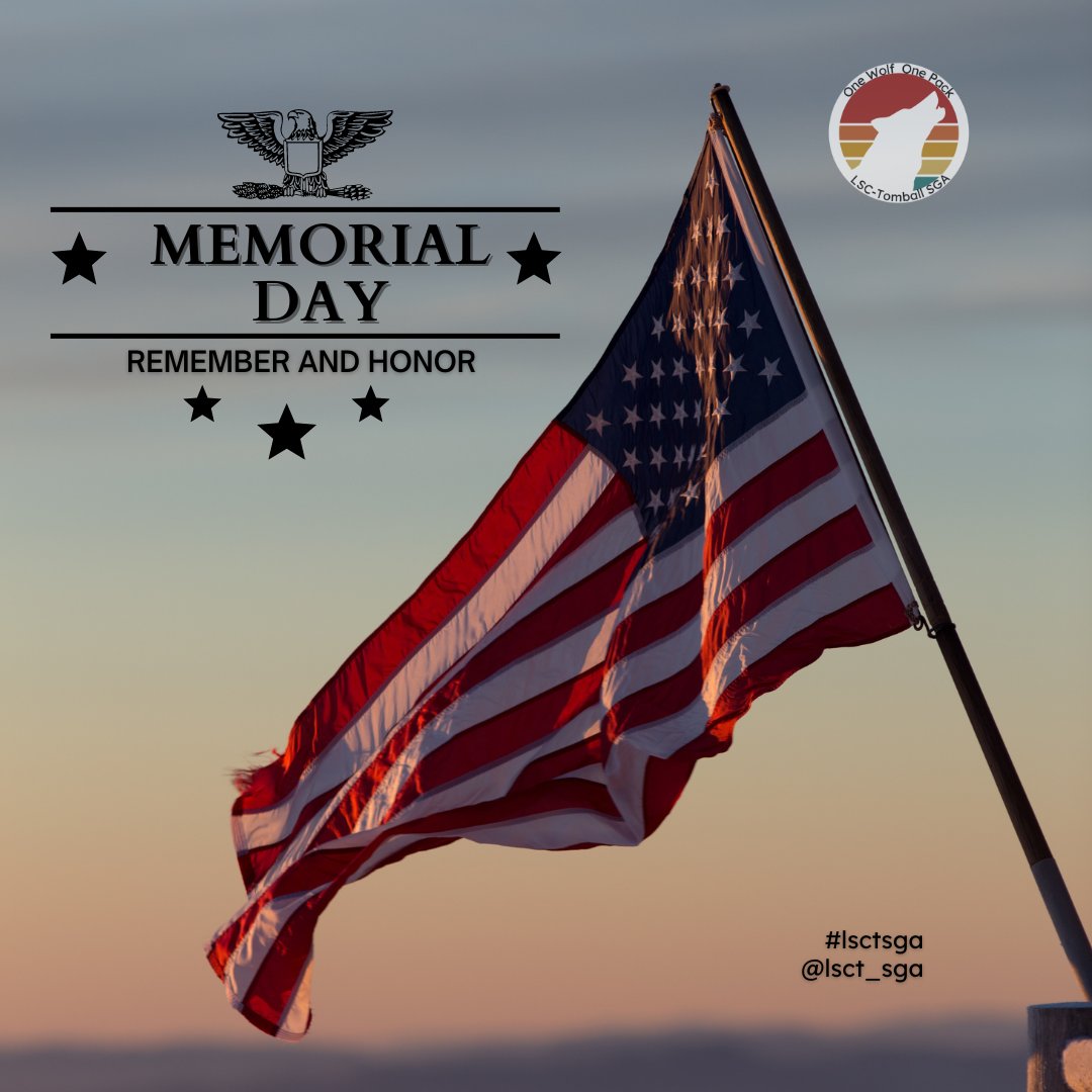 Memorial Day is a time to honor, remember, and express gratitude to those who have given their lives while serving in the military. 🙌

<a href="/LSCTEngage/">LSC-Student Engagement</a>  <a href="/LSCTomball/">LSC-Tomball</a>  

#lsctomball #memorialday #lsctsga #onewolfonepack #honor #remember