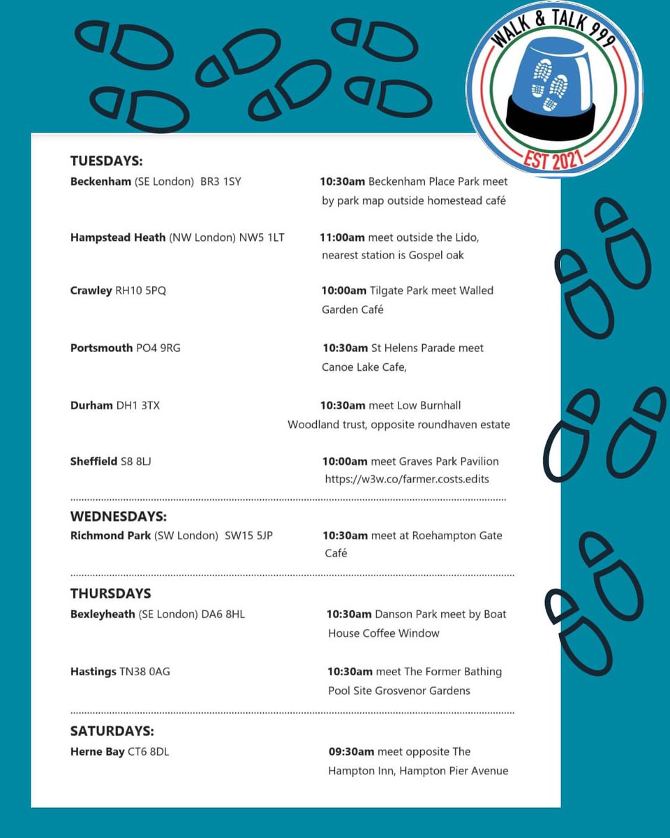 WAT999NW's tweet photo. Dear all, just an update on tomorrows walk - it’s back on!!!! 
If you are a blue light worker or serve in the military (or just need a chat and a coffee!) feel free to join us!

#ItsOkayToNotBeOkay https://t.co/HCAGQnEf6f