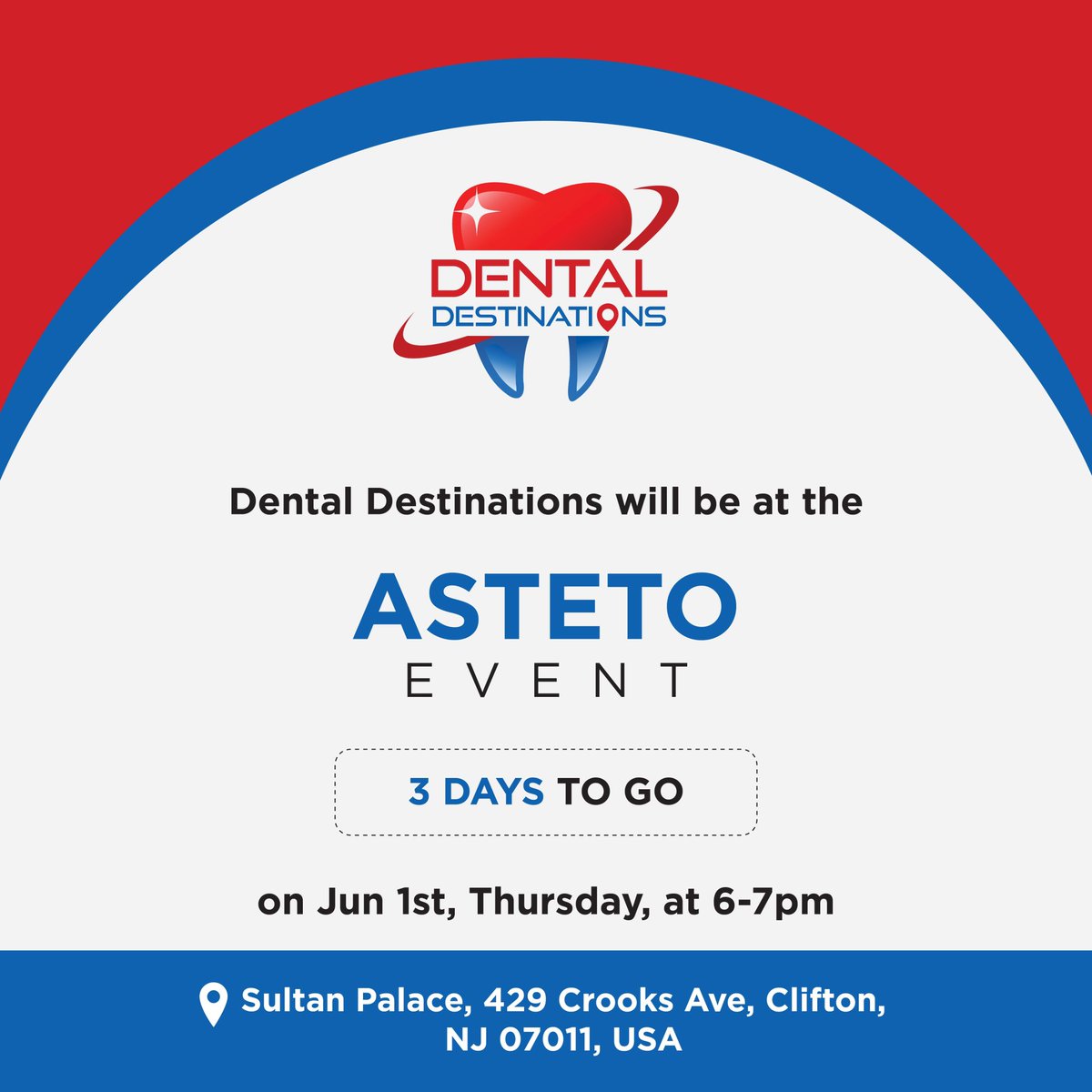 DentDest's tweet image. 3 days to go 🥳🥳

We are thrilled to announce that Dental Destinations will be joining the Asteto Event on June 1st.

We look forward to an evening full of learning and sharing experiences.

#Dentaldestinations #dinnerevent #practicetransitions #dentalcommunity #dentalevents