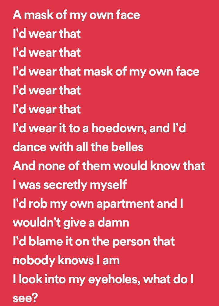 bio the unbeloved 📺 on Twitter ""he's insane for this" and its the lemon demon lyrics from the