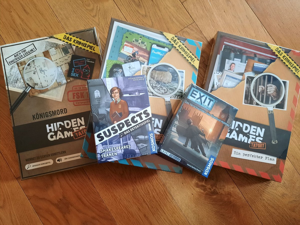 CFhtagn's tweet photo. Mitte Juli fahren wir mit 10 Leuten nach #Dänemark.
Wir sind schon vorbereitet mit @HiddenGamesCS und #ExitGames
Vorfreude pur
#Brettspiele https://t.co/IIVTTj54ZK